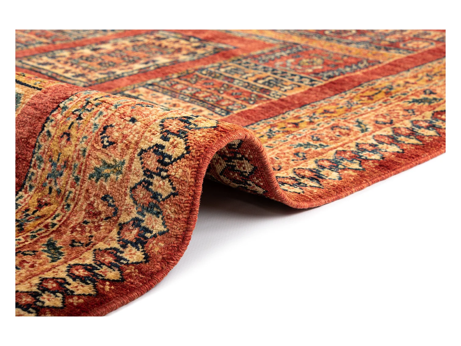 Tapis de laine 102x169 brun Kashkuli