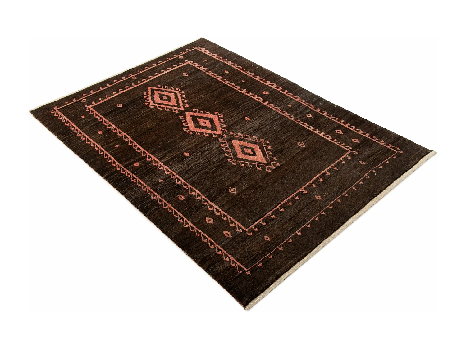 Läufer-Wollteppich 86x119 Orange Kashkuli