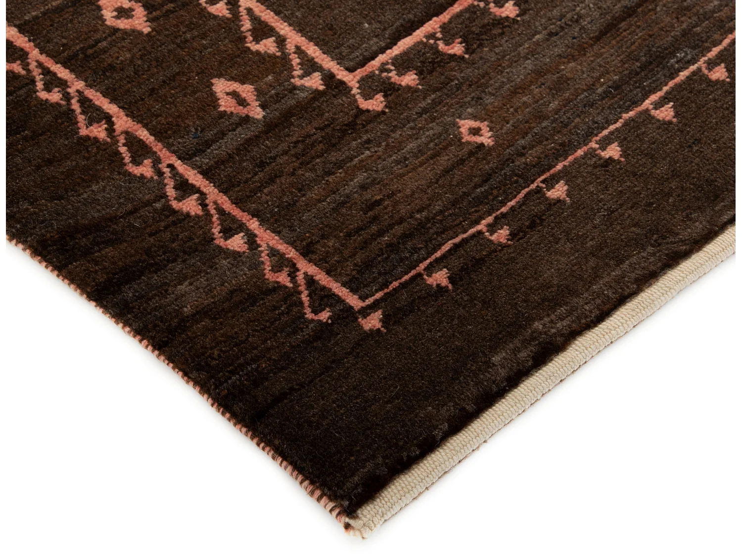 Tapis de couloir en laine 86x119 orange Kashkuli