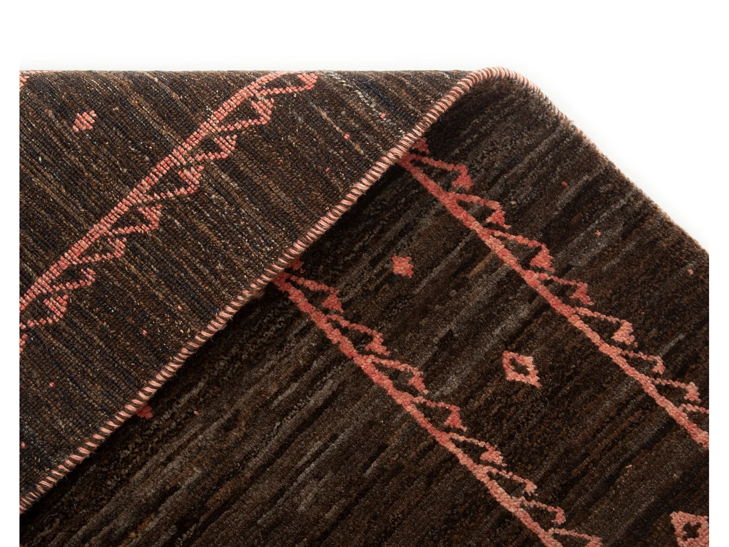 Tapis de couloir en laine 86x119 orange Kashkuli