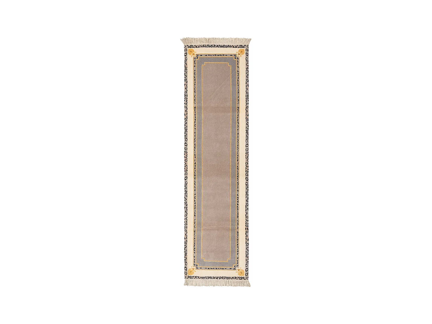 Tapis de couloir en laine 81x302 gris Darya