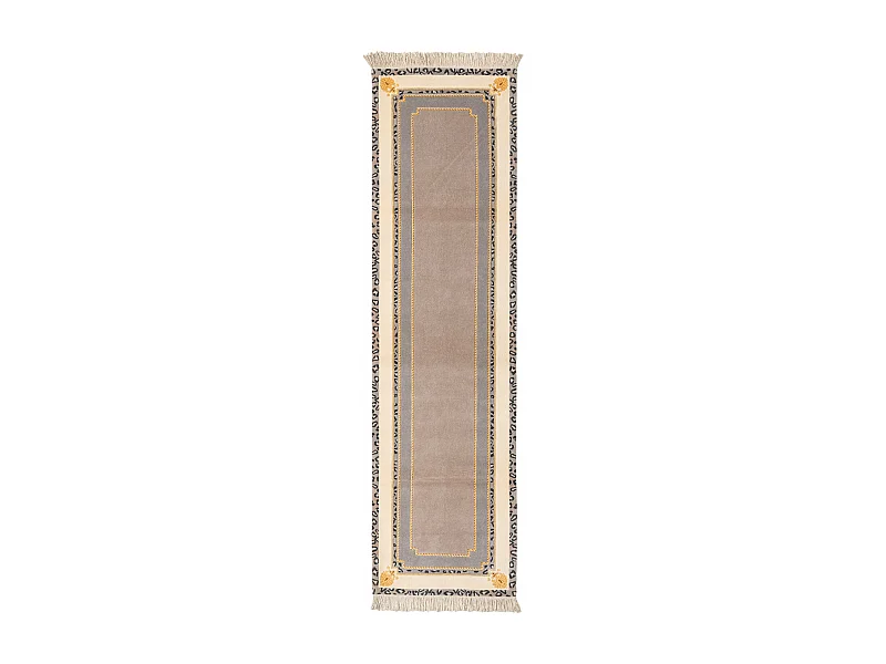 Tapis de couloir en laine 81x302 gris Darya