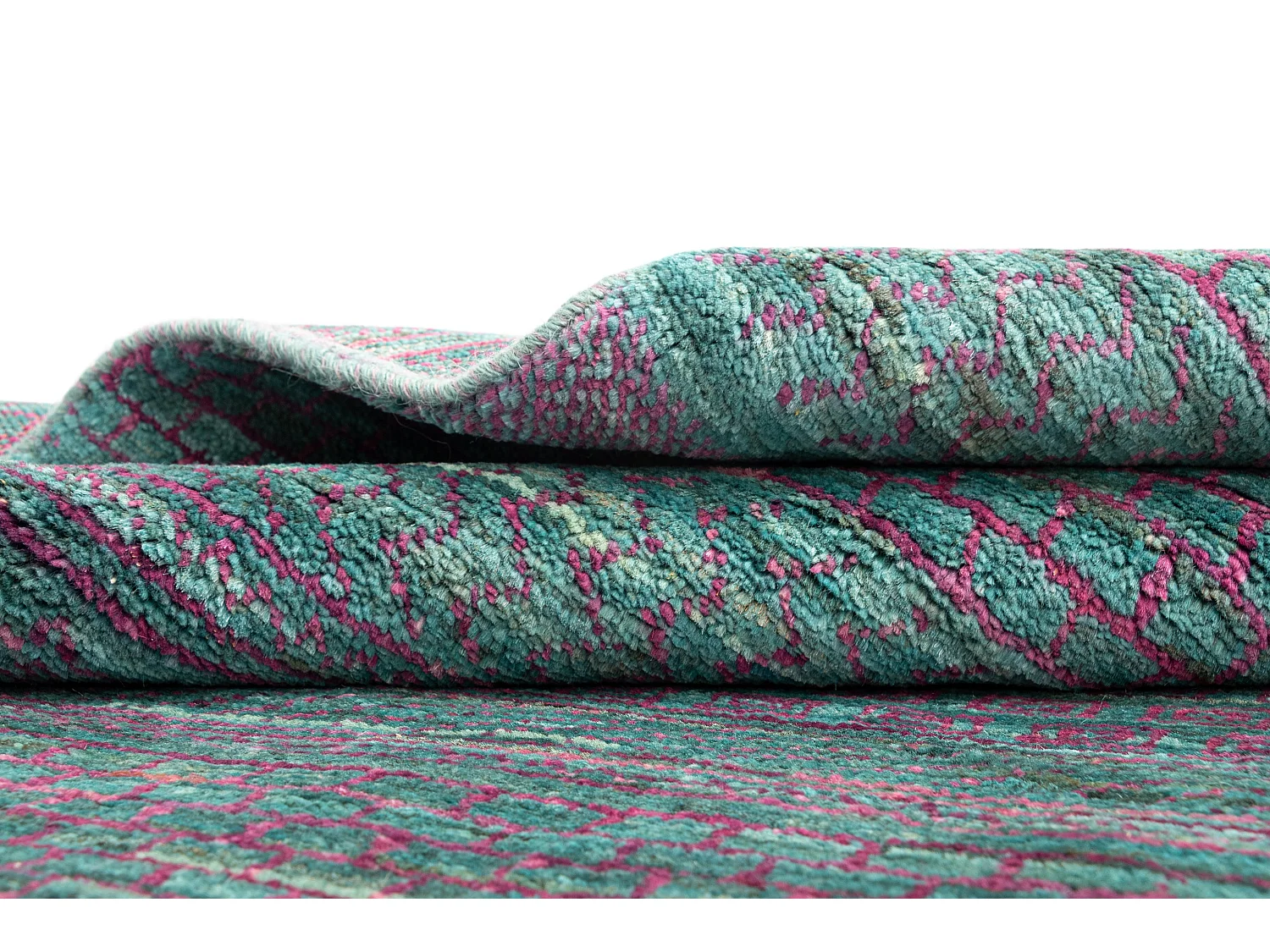 Wollteppich 94x160 Grün Juma