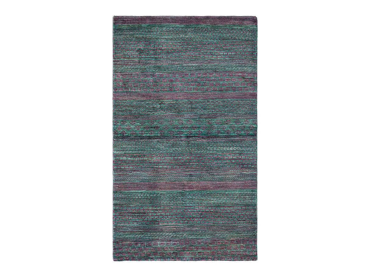 Wollteppich 94x160 Grün Juma