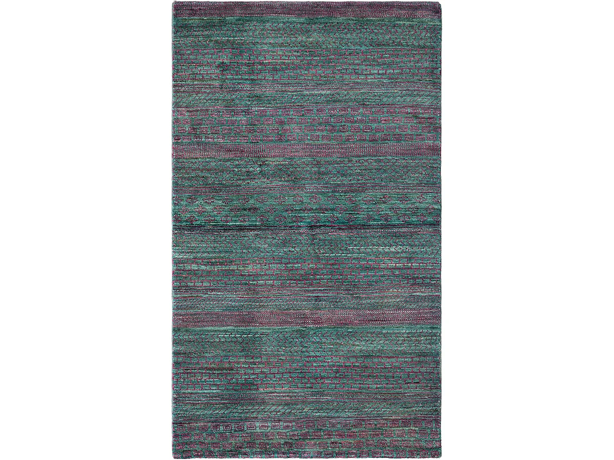 Wollteppich 94x160 Grün Juma