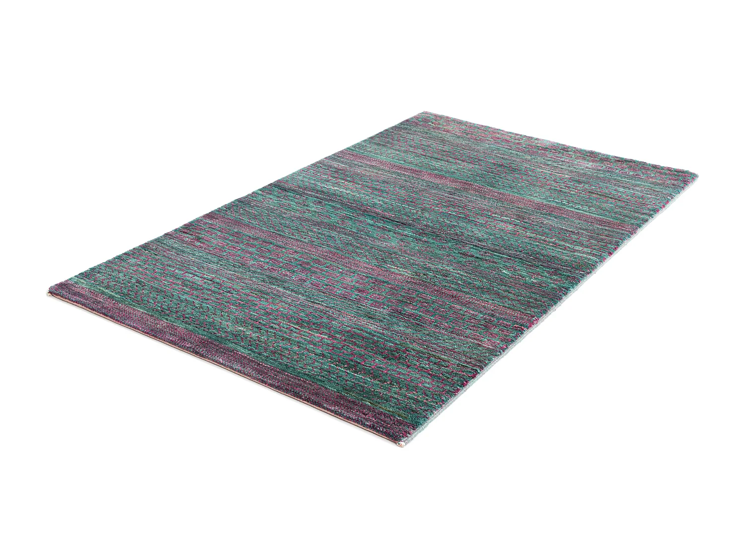 Wollteppich 94x160 Grün Juma