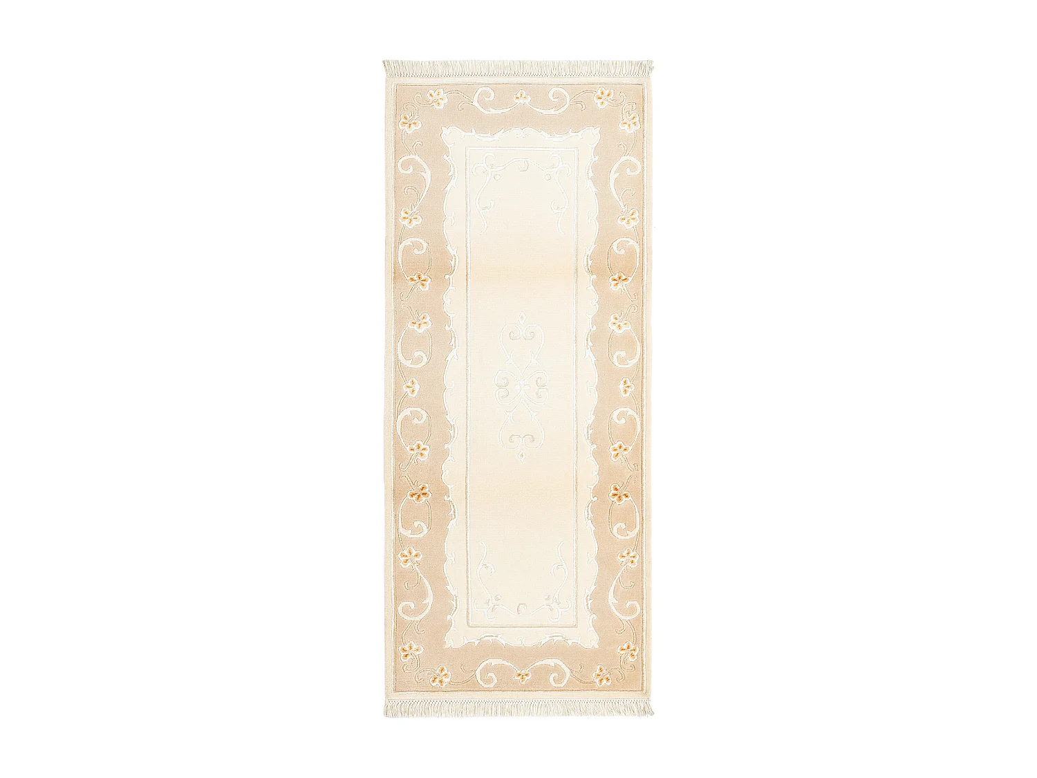Läufer-Wollteppich 84x203 Beige Darya