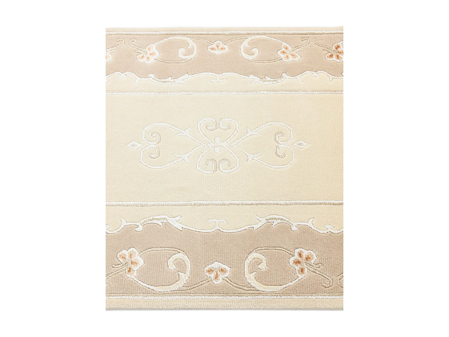Läufer-Wollteppich 84x203 Beige Darya