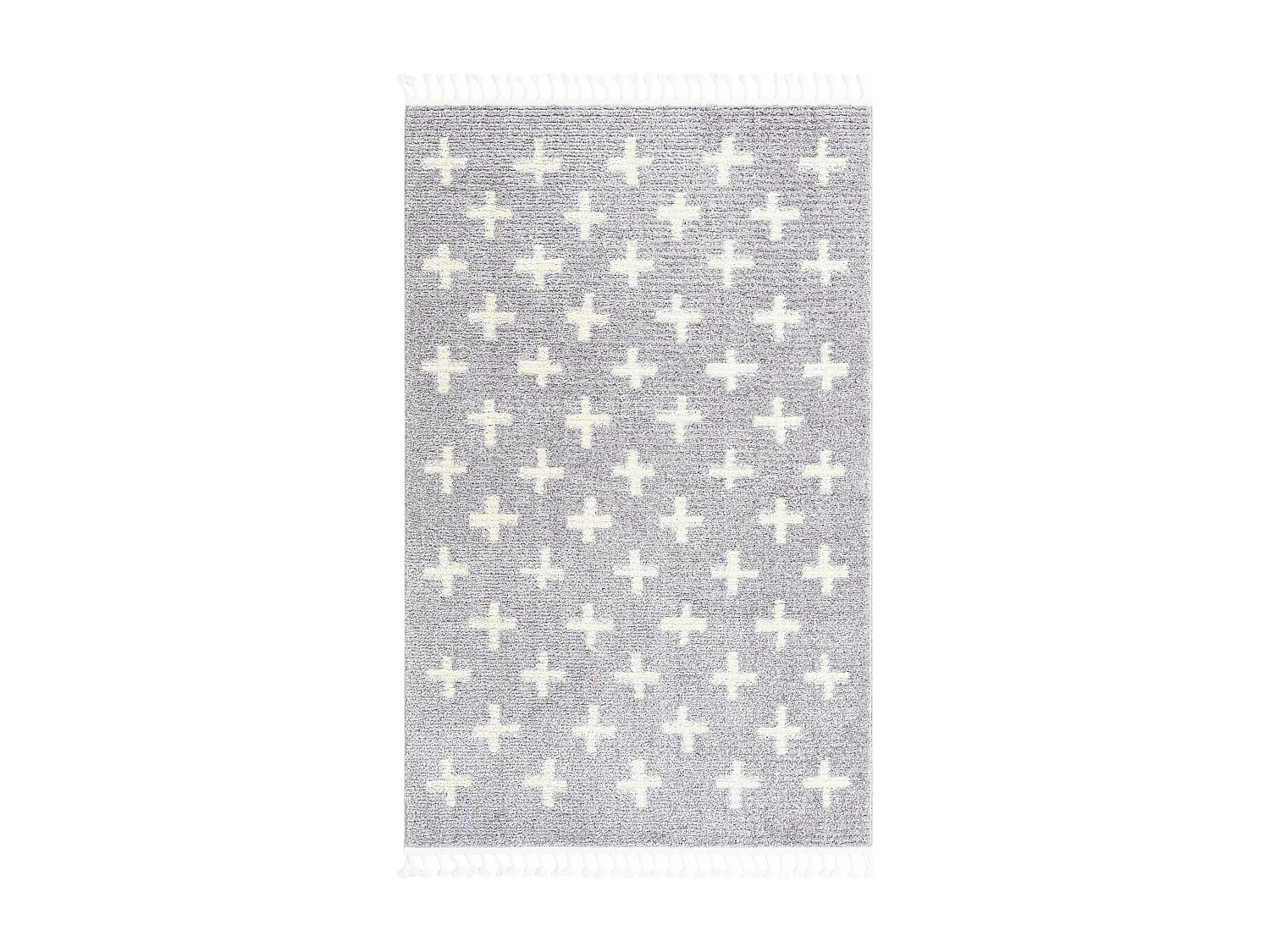 Tapis shaggy 125x185 gris Frauenfeld Rood