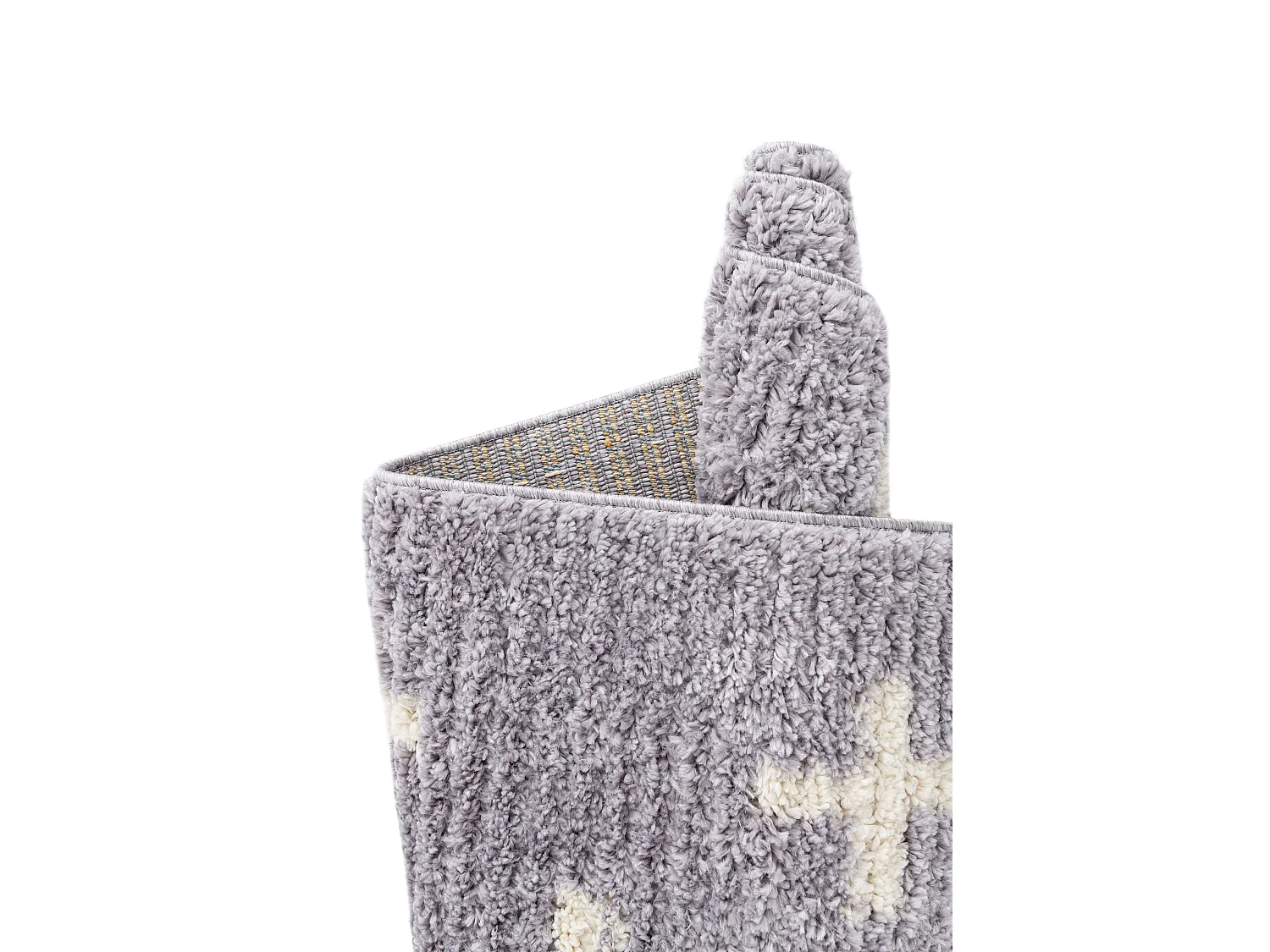 Tapis shaggy 125x185 gris Frauenfeld Rood