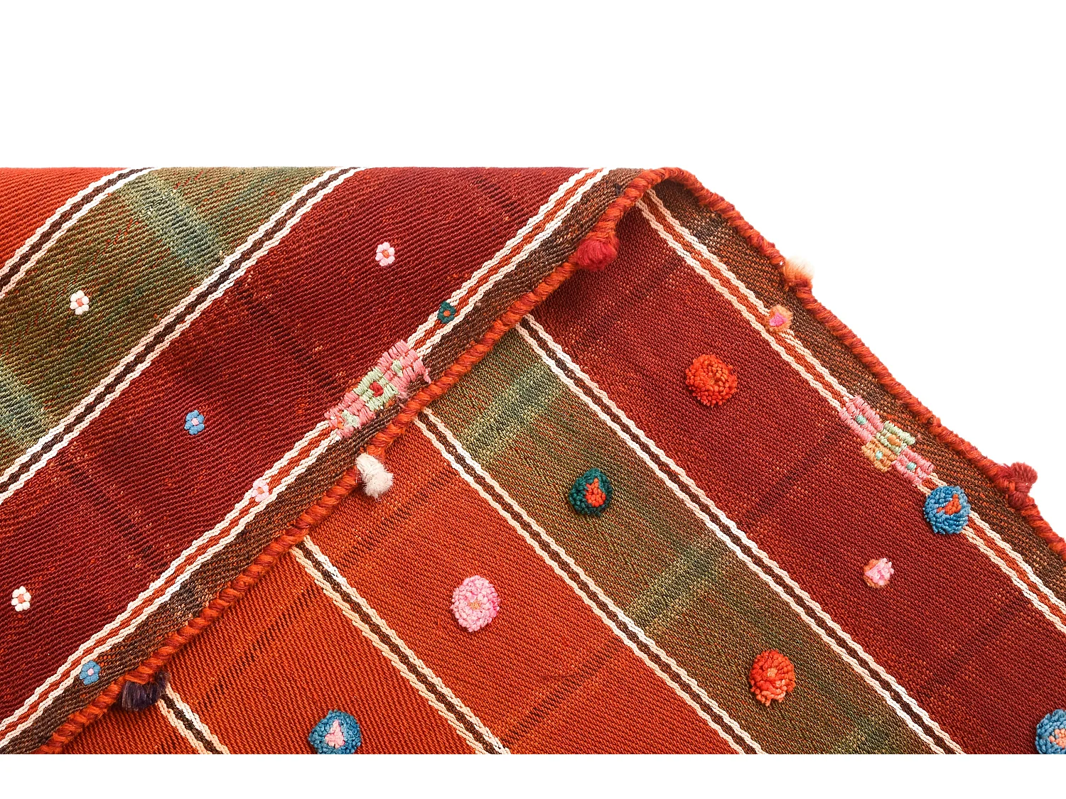 Wollteppich 156x187 Orange Jajim