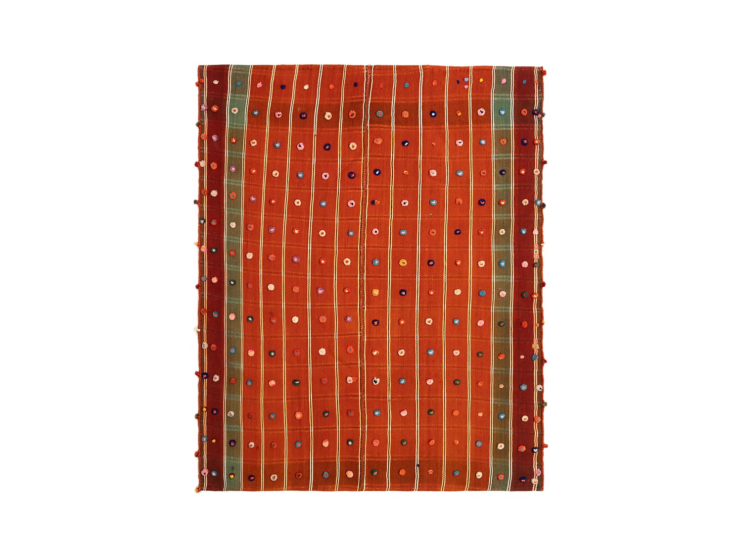 Tapis de laine 156x187 orange Jajim