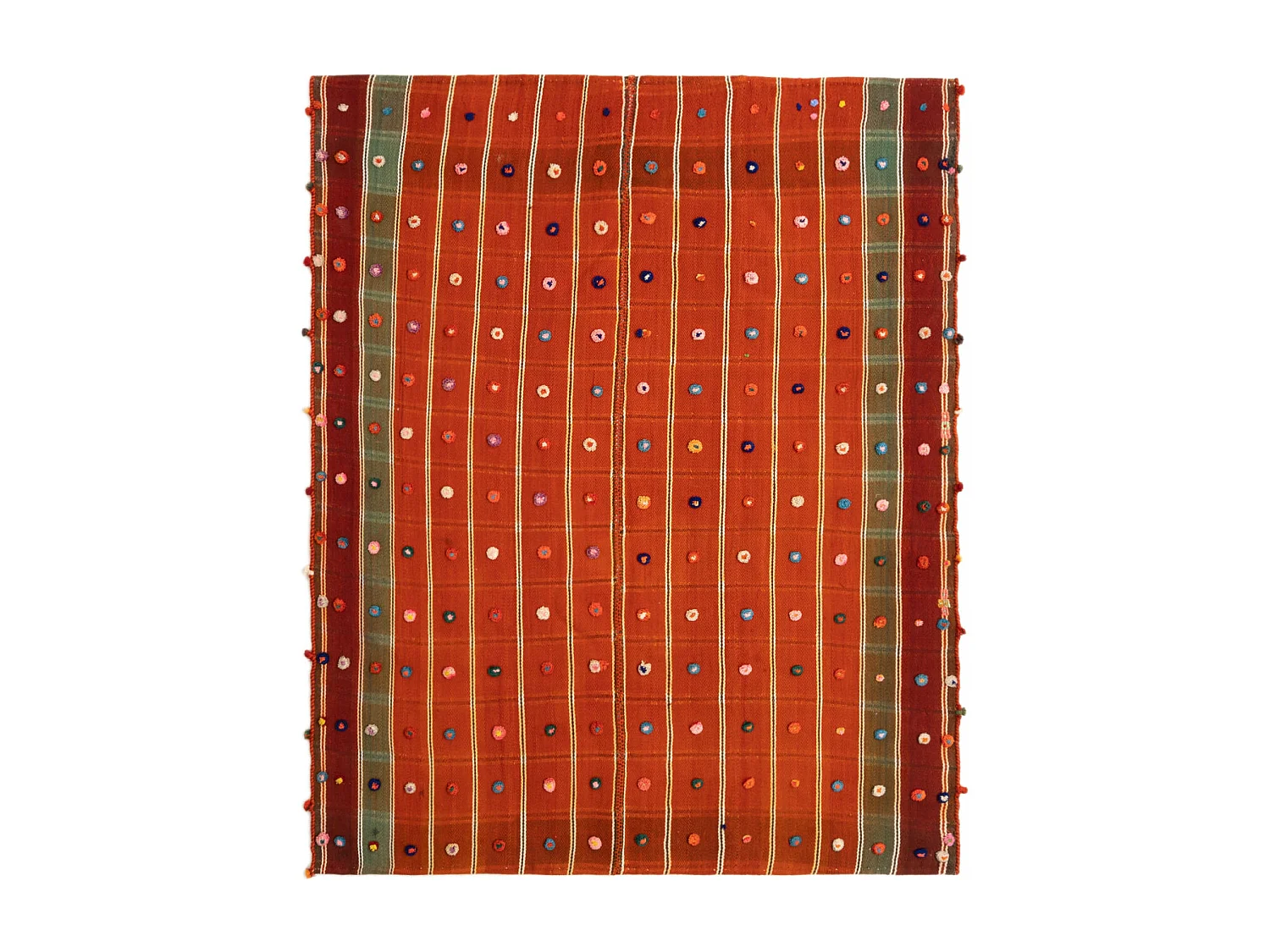 Tapis de laine 156x187 orange Jajim