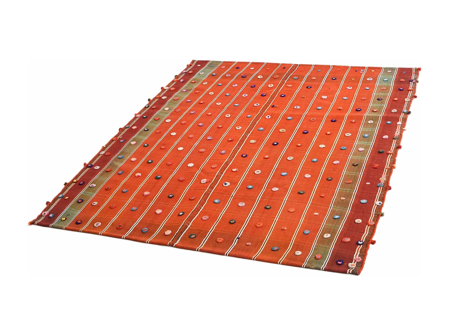 Tapis de laine 156x187 orange Jajim