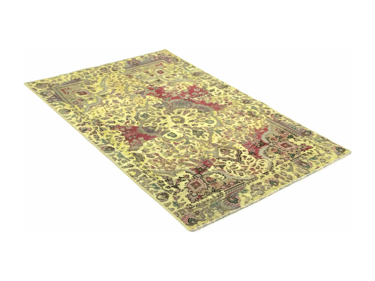 Wollteppich 92x143 Grün Vintage Royal