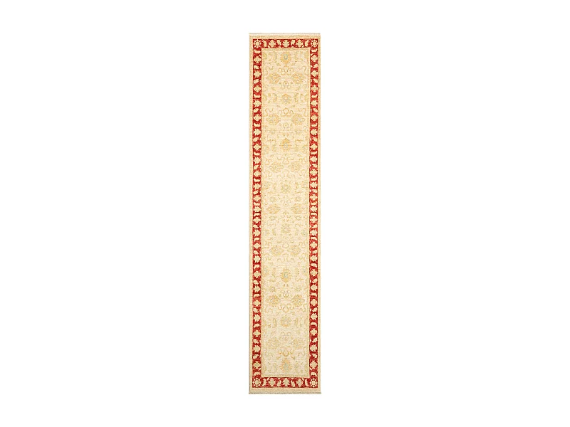 Tapis de couloir en laine 76x389 beige Kaizar