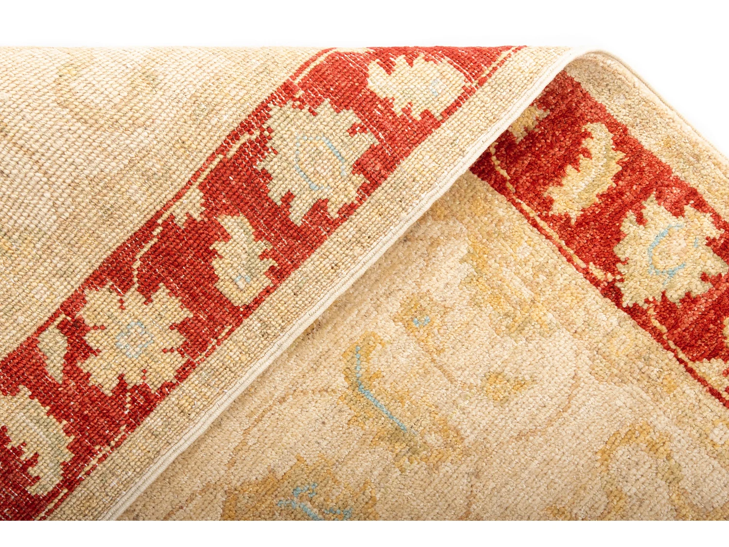 Tapis de couloir en laine 76x389 beige Kaizar