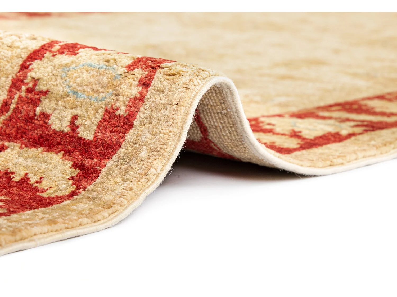 Tapis de couloir en laine 76x389 beige Kaizar