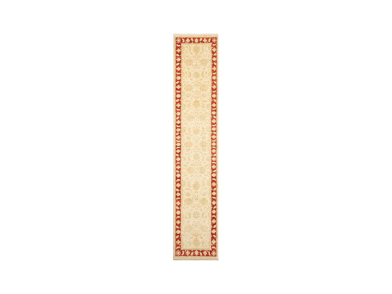 Tapis de couloir en laine 76x389 beige Kaizar