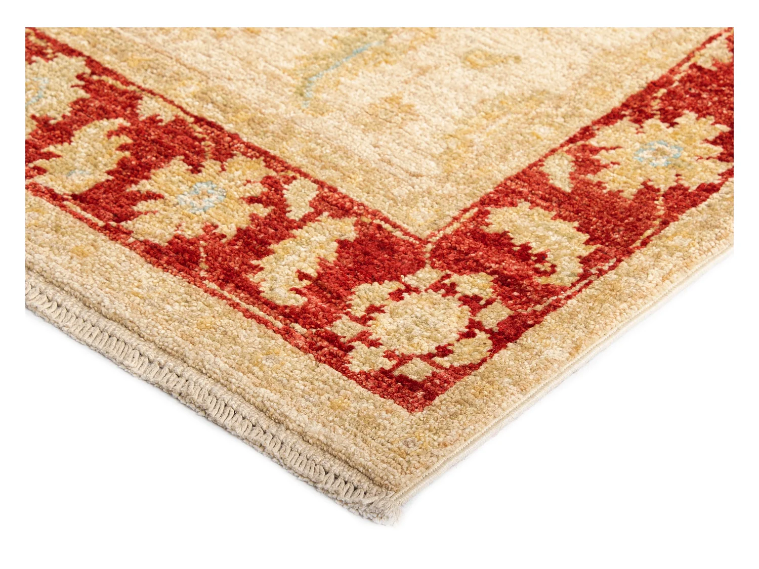 Tapis de couloir en laine 76x389 beige Kaizar