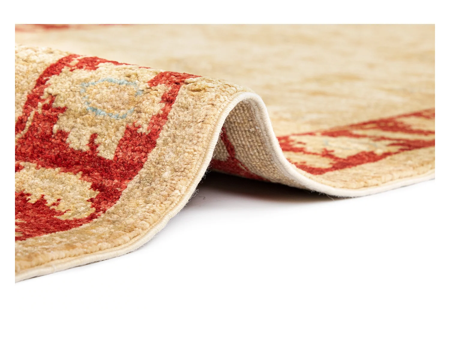 Tapis de couloir en laine 76x389 beige Kaizar