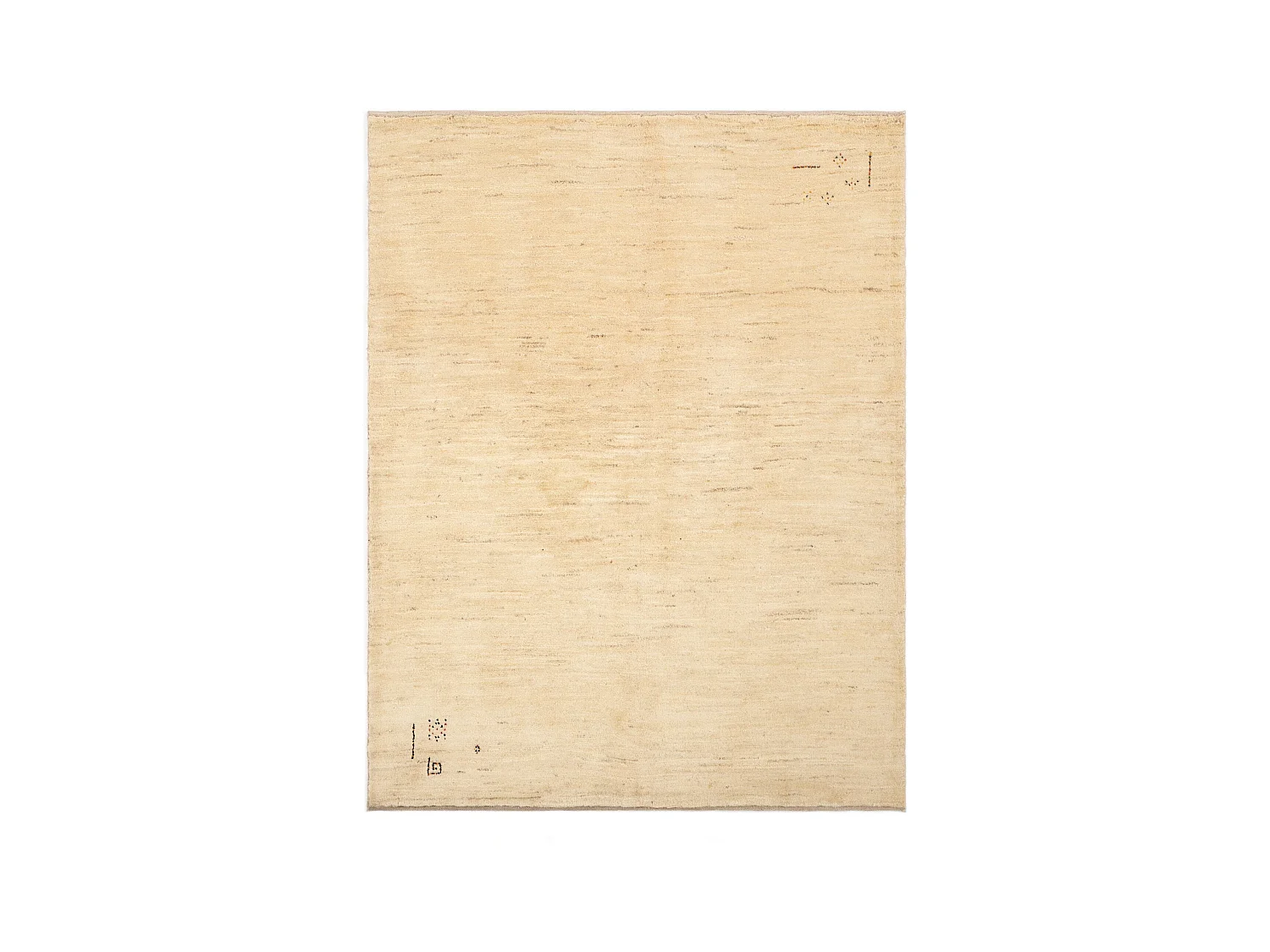 Tapis de laine 149x192 beige Gabbeh Shouli