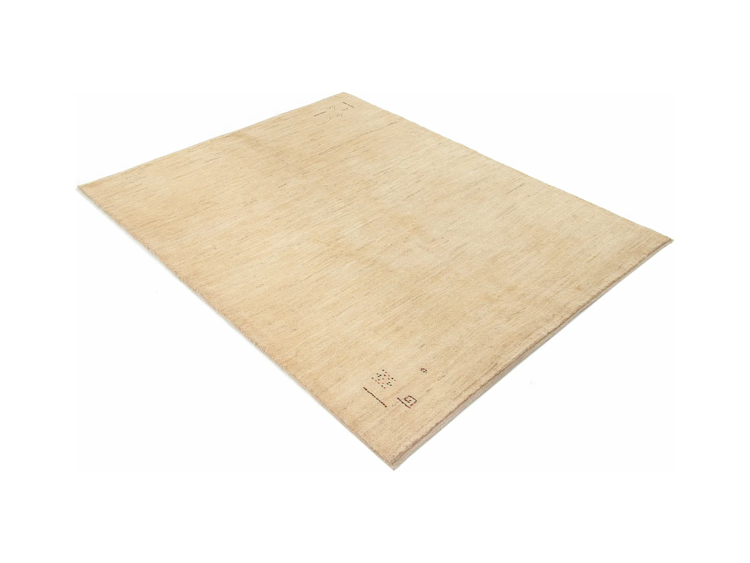 Tapis de laine 149x192 beige Gabbeh Shouli