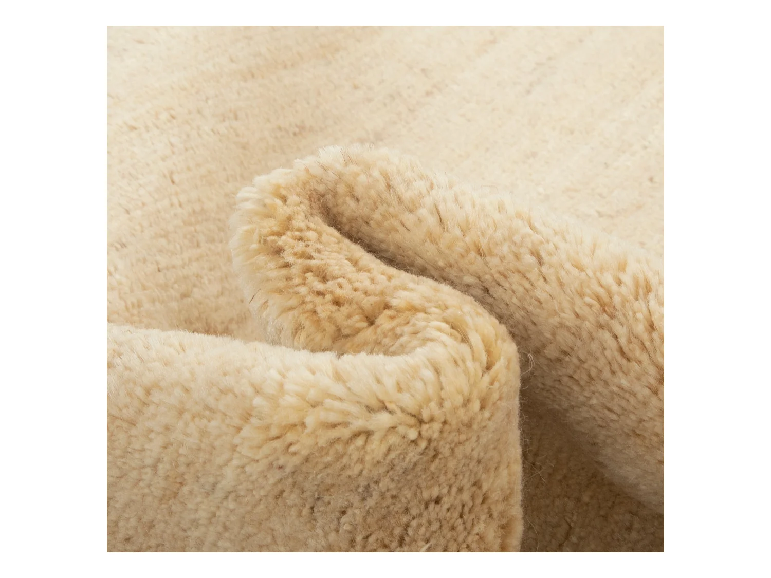 Tapis de laine 149x192 beige Gabbeh Shouli