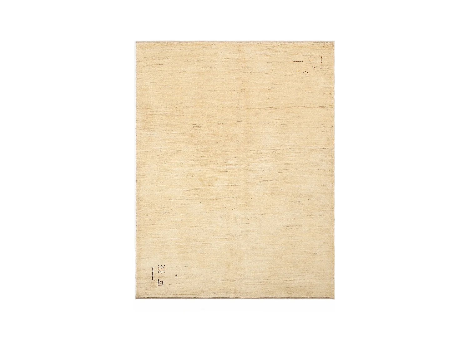 Tapis de laine 149x192 beige Gabbeh Shouli