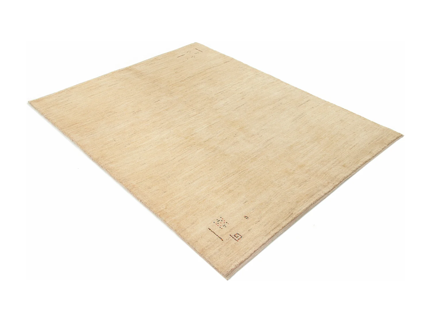 Tapis de laine 149x192 beige Gabbeh Shouli