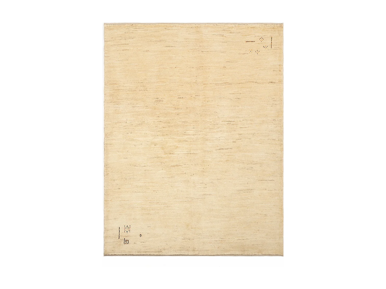 Tapis de laine 149x192 beige Gabbeh Shouli