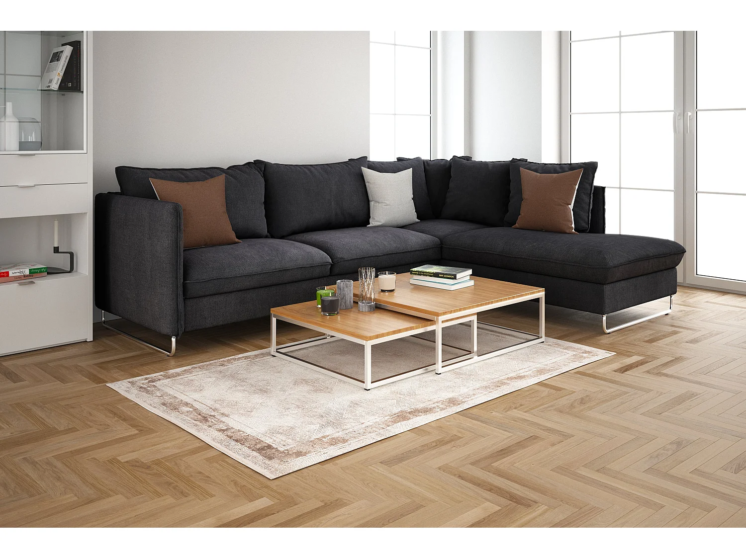 Tappeto 125x185 beige Airolo Fade