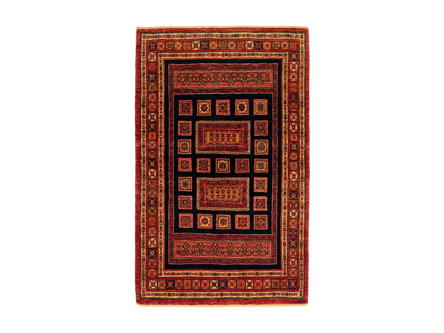 Tapis de laine 106x173 brun Kashkuli