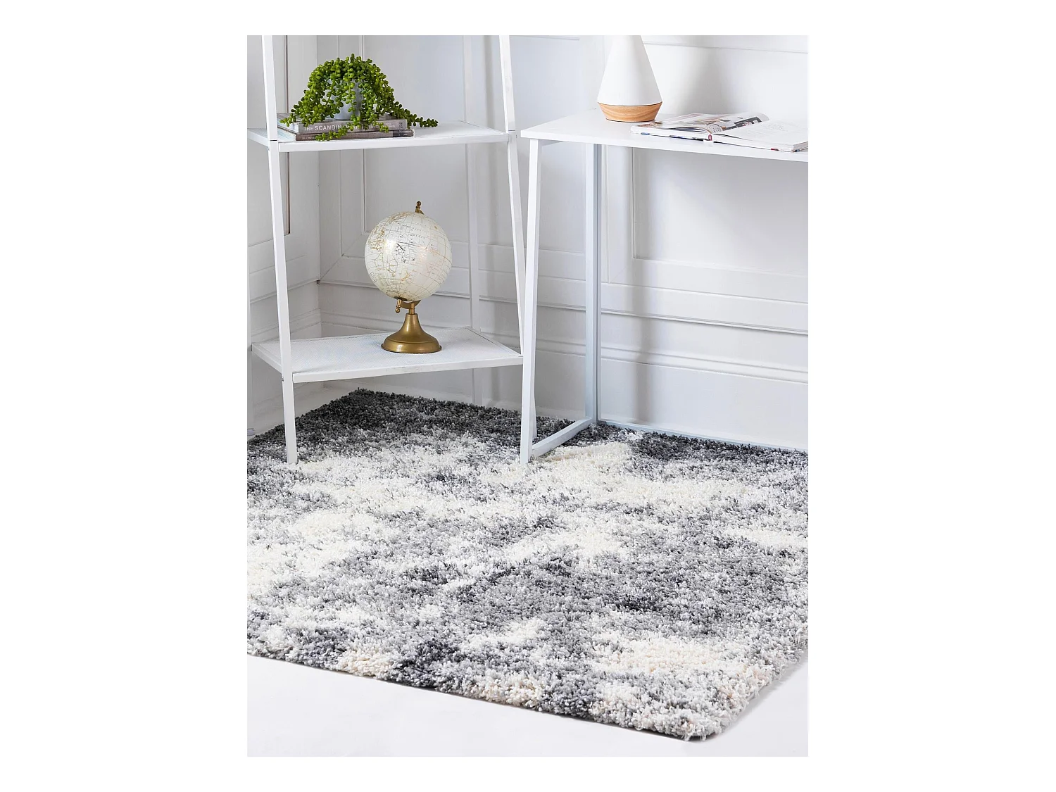 Tapis shaggy 240x240 beige - gris pierre Lachen Haze