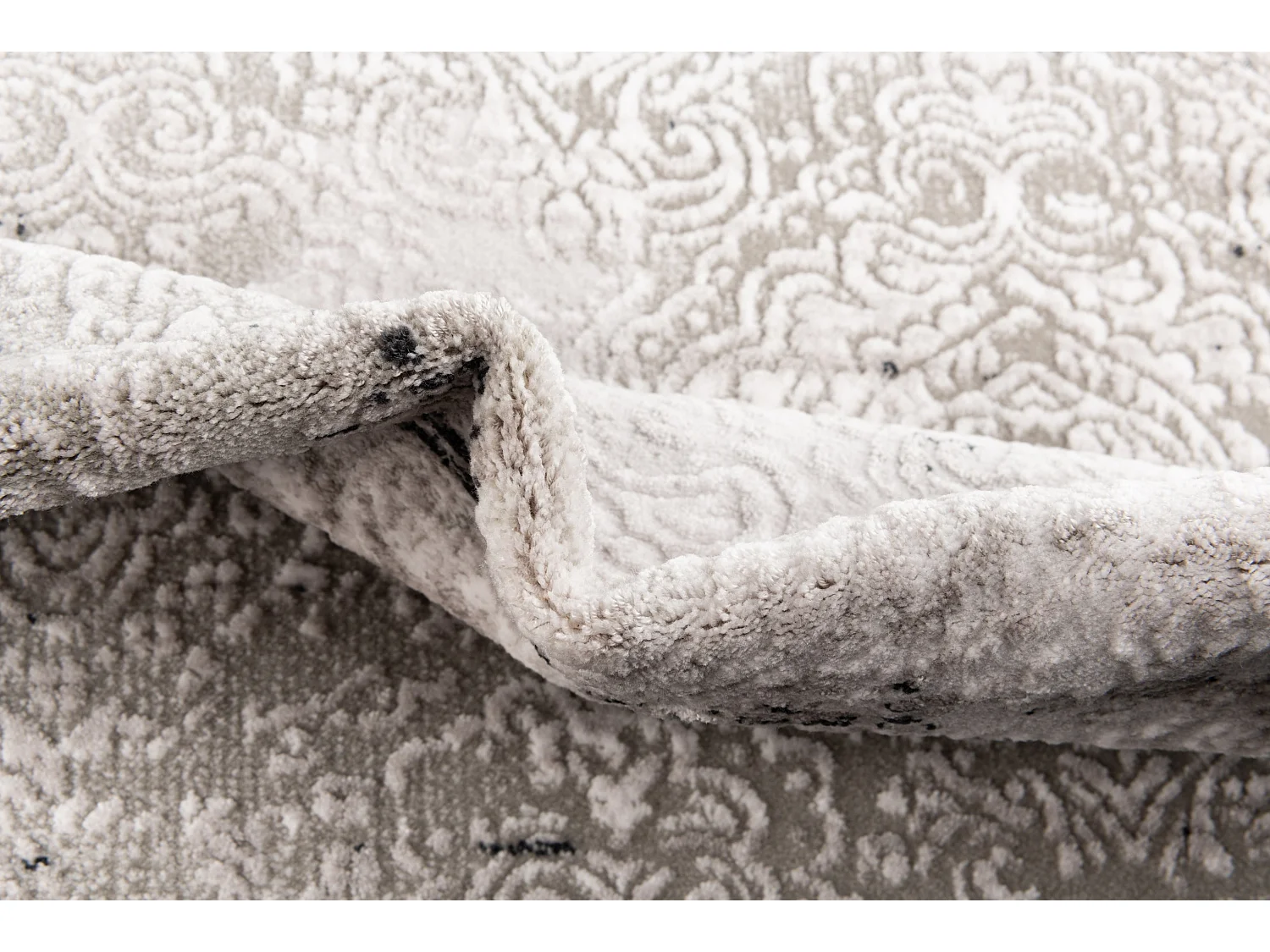 Tapis 275x365 gris noir Davos Charme