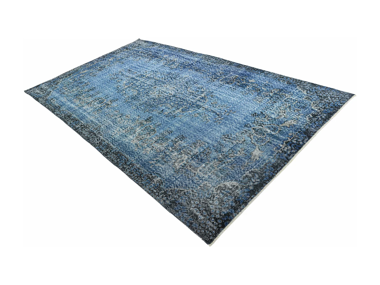 Tapis de laine 183x302 Bleu Ultra Vintage