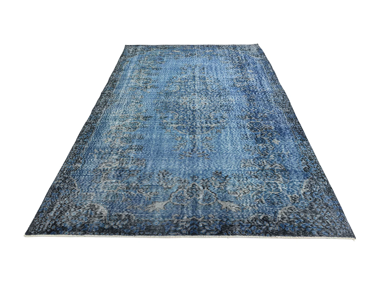 Tapis de laine 183x302 Bleu Ultra Vintage