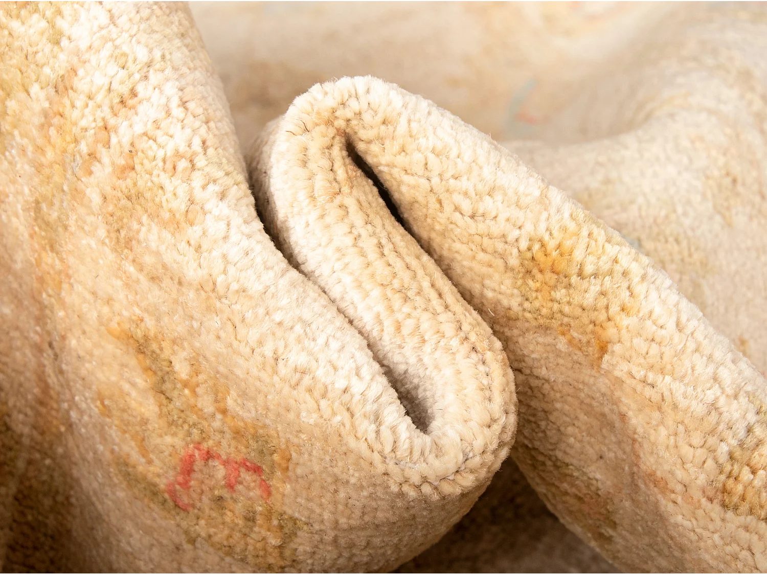 Läufer-Wollteppich 59x367 Beige Kaizar