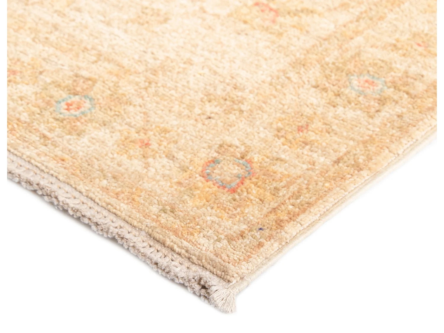 Tapis de couloir en laine 59x367 beige Kaizar