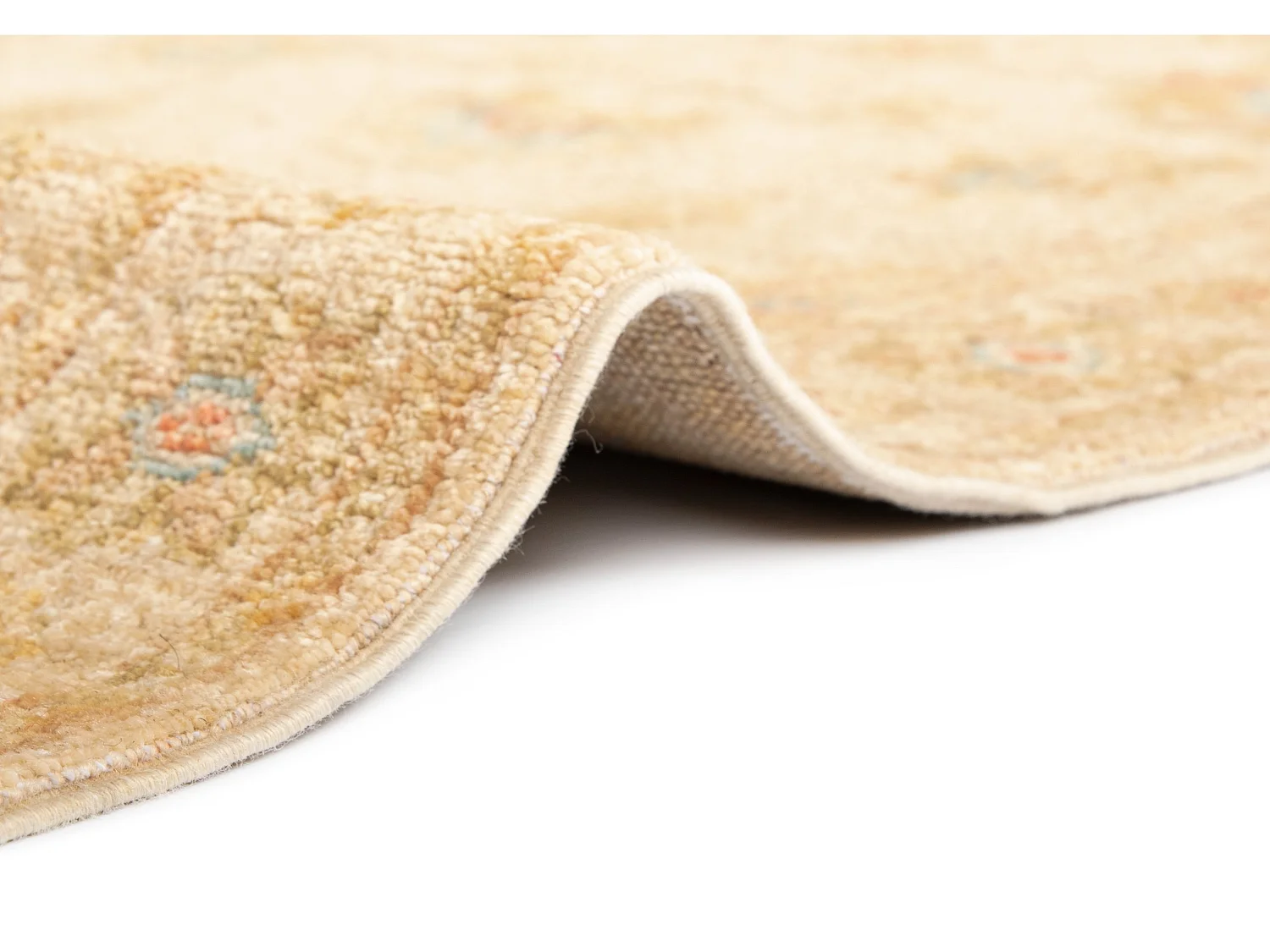 Tapis de couloir en laine 59x367 beige Kaizar