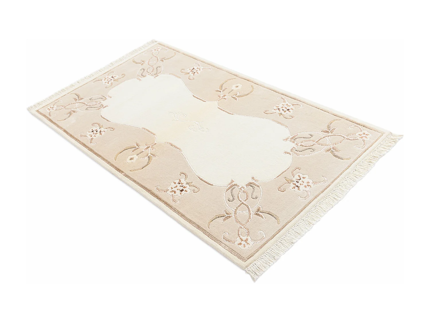 Wollteppich 84x150 Beige Darya