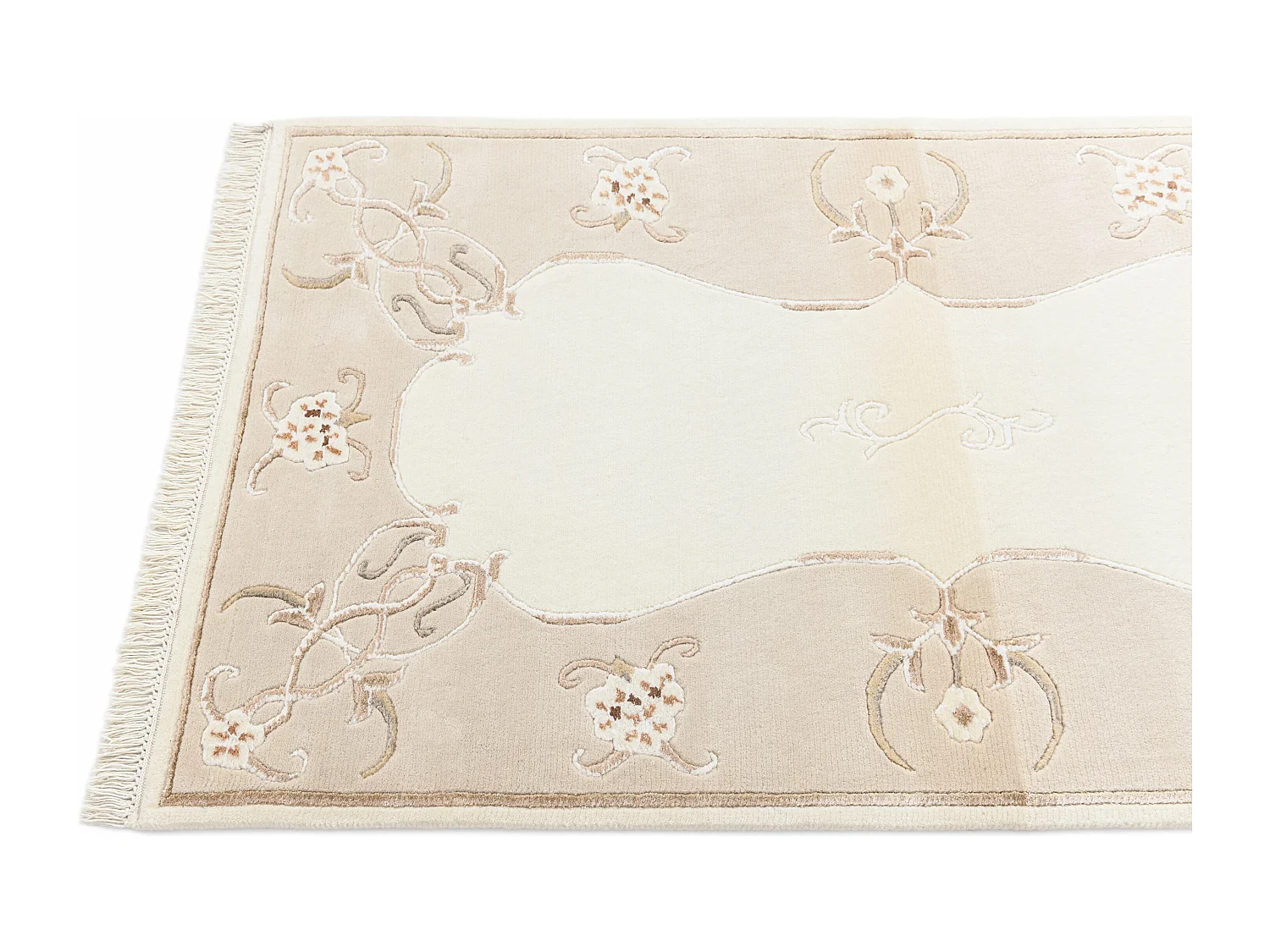 Wollteppich 84x150 Beige Darya
