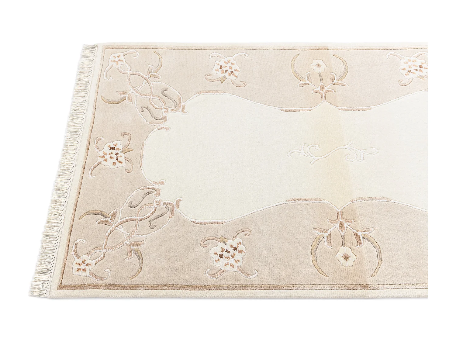 Tapis de laine 84x150 beige Darya