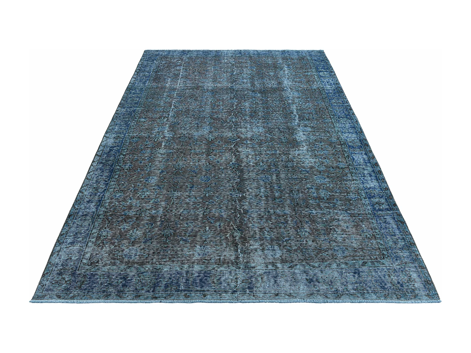 Wollteppich 173x282 Blau Ultra Vintage