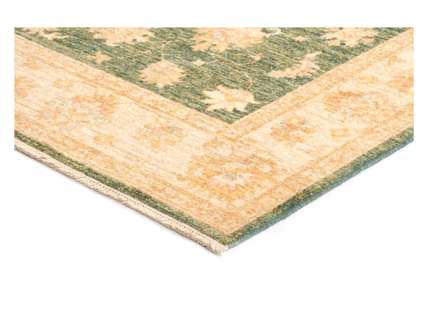 Wollteppich 148x196 Grün Kaizar