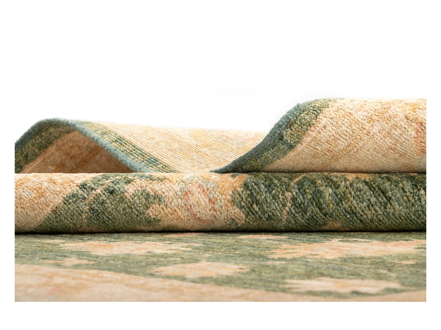 Wollteppich 148x196 Grün Kaizar