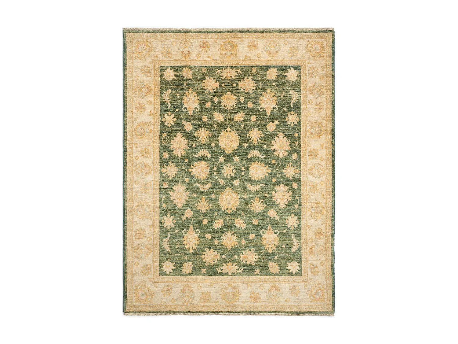 Tapis de laine 148x196 vert Kaizar