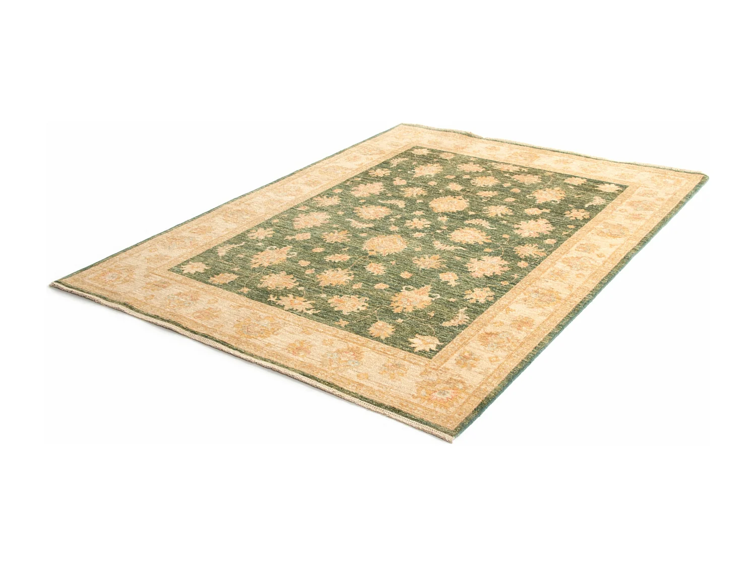 Tapis de laine 148x196 vert Kaizar