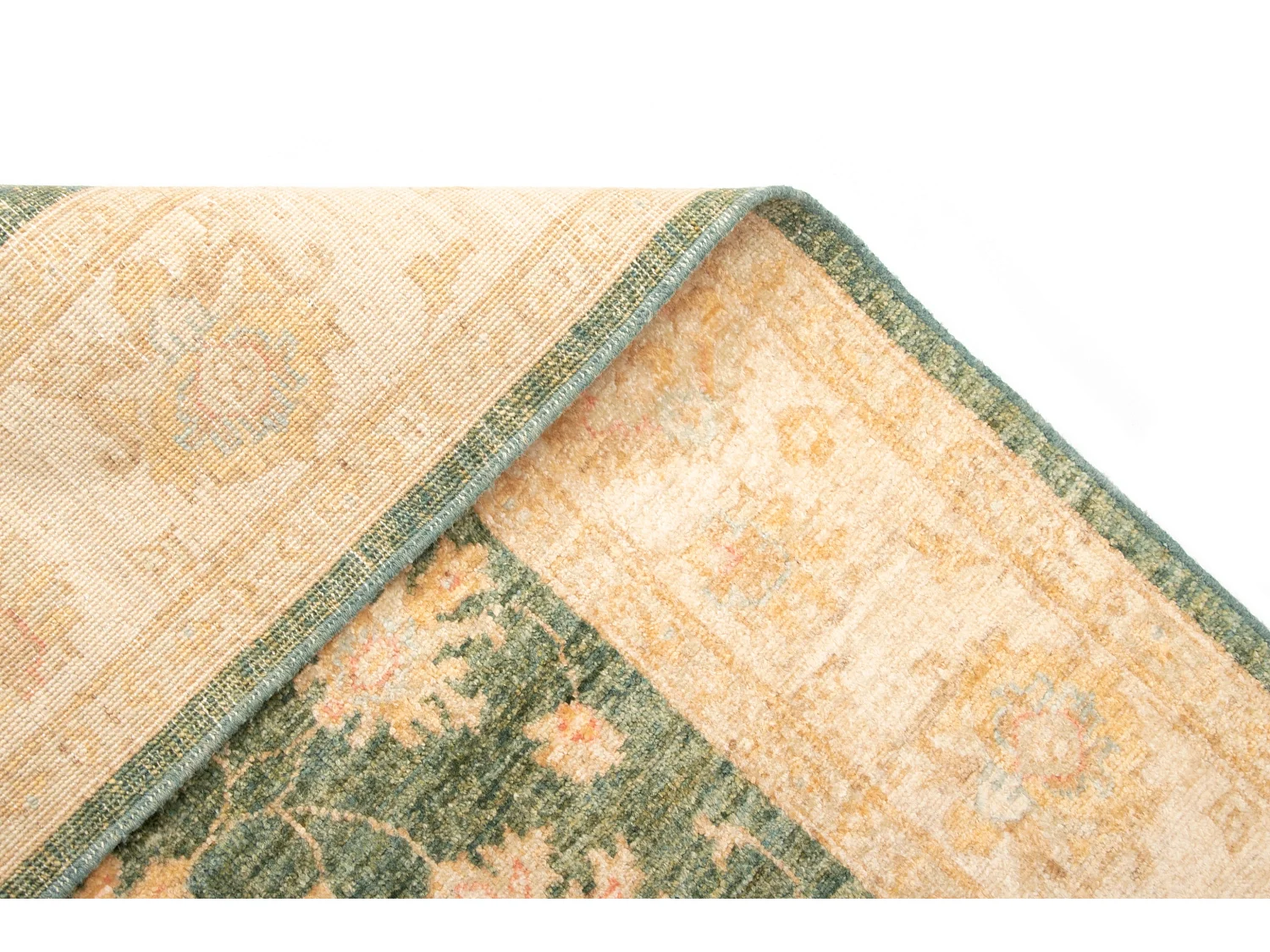 Tapis de laine 148x196 vert Kaizar