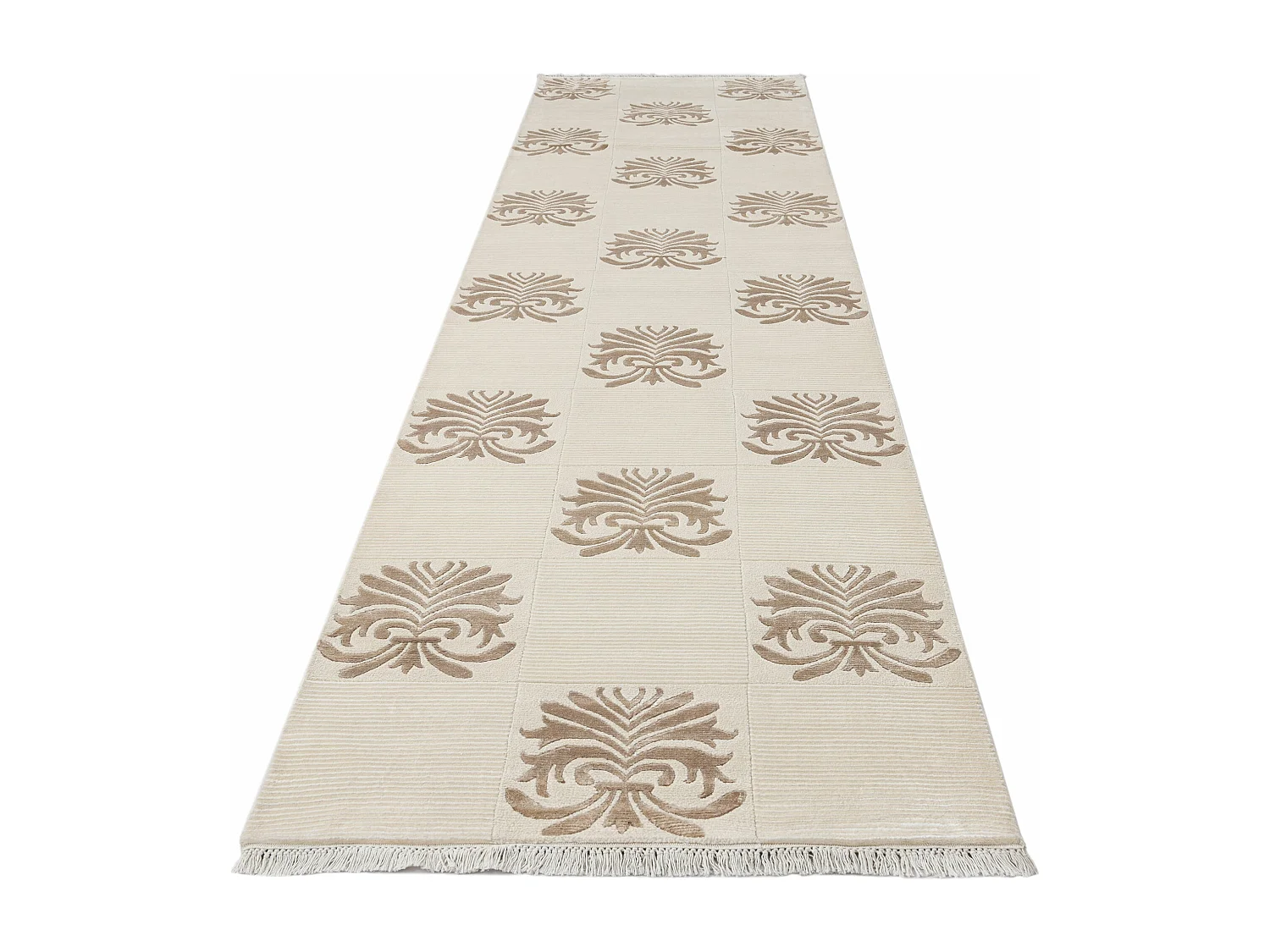 Läufer-Wollteppich 99x399 Beige Darya